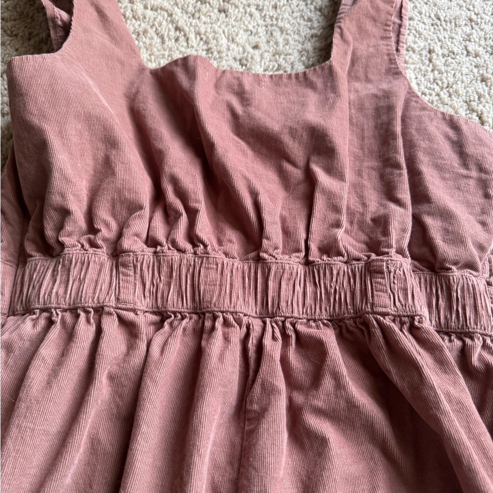 American Eagle Outfitters Mauve Button-Front Wide-Leg Jumpsuit - Picture 11 of 12